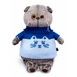 Мягкая игрушка BUDI BASA Басик в свитере "Кот" 30 см артикул: Ks30-207