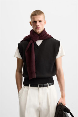 CROPPED FIT KNITTED WAISTCOAT - Zara фото 2