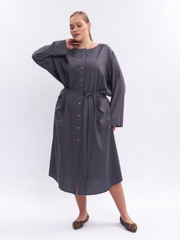 Платье-рубашка из льна TPP39352GRY23