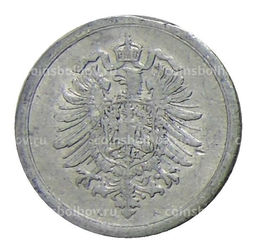 Монета 1 пфенниг 1917 года А Германия