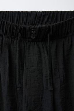 CRINKLED EFFECT WIDE-LEG TROUSERS - Zara фото 3