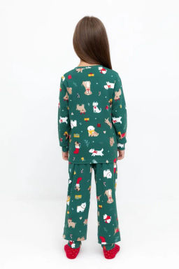 К 1552/тем.зеленый,собачки новый год пижама дет - Crockid фото 6