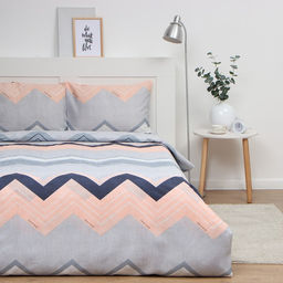 Постельное бельё 2 сп Экономь и Я Зигзаг, 173х215см, 175х214см, 50х70см-2шт, 60г/м2, микрофибра