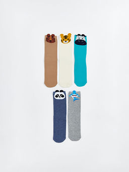 Desenli Erkek ?ocuk Soket ?orap 5li