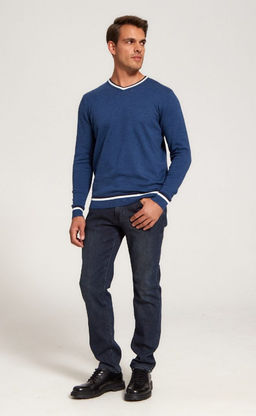 Пуловер F021-15-0046 jeans melange - Fine joyce фото 2