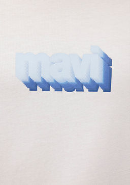 Mavi Logo Bask?l? Beyaz Tisort  фото 6