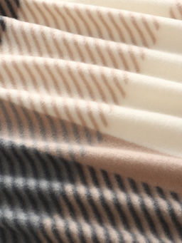 Плед флисовый «Экономь и Я. Клетка», 150×180 см, флис 160 г/м², бежевый