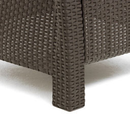 Набор садовой мебели «Ротанг», 2 кресла, стол, цвет мокко