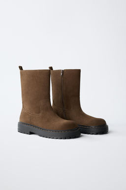 BOTA PIEL / Marr?n - Zara фото 4
