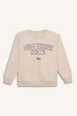 Толстовка обычного кроя с принтом для мальчиков с круглым вырезом - Defacto фото 7