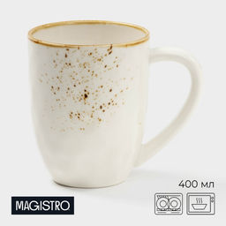 Кружка Magistro «Церера», 400 мл, фарфор, белая