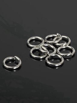 Кольцо соединительное СМ-1009, 1?1?0.2 см, набор 50 г,  130 шт. цвет серебро