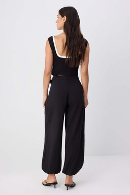 Siyah Modal Kemer Tokal_ Wide Leg Geni_ Pa_a Pantolon TWOSS26PL00235 - Trendyolmilla фото 4