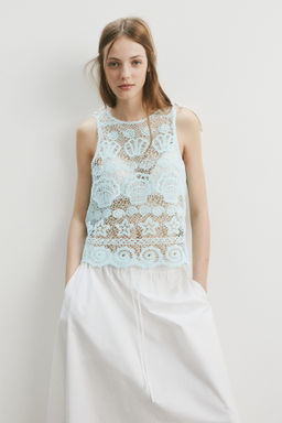 Top efecto crochet con motivos decorativos - H&m фото 2
