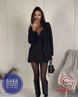 Классический костюм двойка пиджак и юбка-шорты - Bruno фото 9