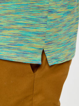 Джемпер мужской с воротником поло короткий рукав GREG G144-KM1246-OR1013 (зеленый)  фото 6