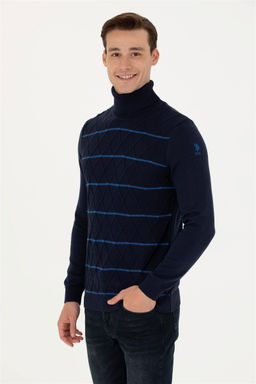 U. S. Polo Assn Мужской темно-синий свитер - U.s. polo assn фото 2