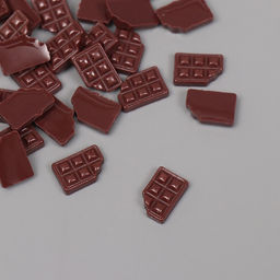 Декор для творчества акрил «Плитка шоколада», набор 60 шт., 1.2×0.7 см