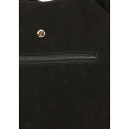 Сумка женская натуральная замша ADEL-267 (отделка ИСК/КОЖА), 3отд, плеч/рем. черный 265448 - Adelia фото 4