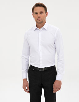 Beyaz Slim Fit Uzun Kollu Basic G_mlek - Pierre cardin фото 3
