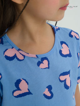 Костюм Актив розовые сердечки на голубом-розовый - Sovalina фото 25