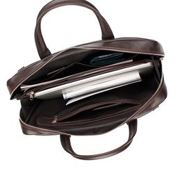 Кожаная деловая сумка для ноутбука Carter Black - Lakestone фото 15