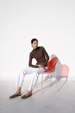 HIGH NECK LACE TOP - Zara фото 2