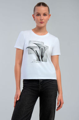 Арт. 3748 Футболка женская 42-50 (5 шт) Цвет:белый