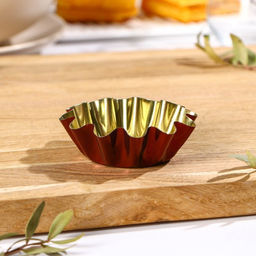 Цена за 49 шт. Форма для выпечки, h= 2,5 см, d=7,5 см, антипригарное покрытие, цвет бордовый