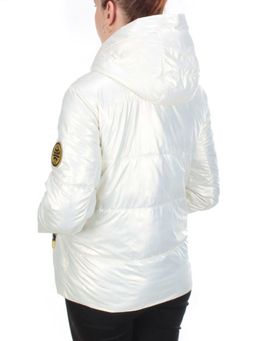 8262 WHITE Куртка демисезонная женская BAOFANI (100 гр. синтепон) - Фабричный китай фото 4
