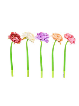 Ручка-прикол Пион, чёрный стержень, гелевая, МИКС