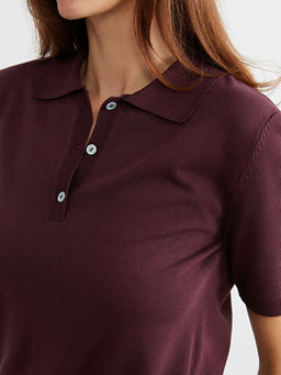 Polo Yaka Kad?n Triko Kazak