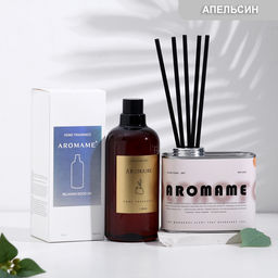 Набор диффузор ароматический Aromame, аргентинский сладкий апельсин 500 мл прямоуг банка