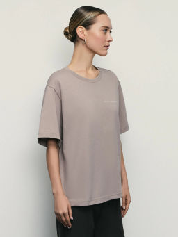 Футболка свободного кроя с принтом / Zarina фото 5