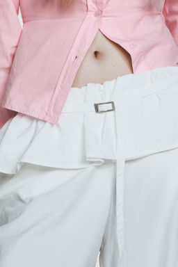NYLON TROUSERS WITH OVERLAY WAIST - Zara фото 13
