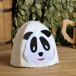 Шапка для бани с детской аппликацией Пандочка войлок - Simaland фото 3