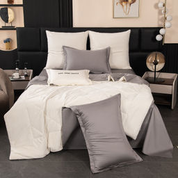 Комплект постельного белья на резинке Сатин Velvet Premium с Одеялом VPR013 180*200*25;160*200*25;140*200*25 Евро наволочка