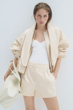Pantal?n corto en mezcla de lino - H&m фото 6