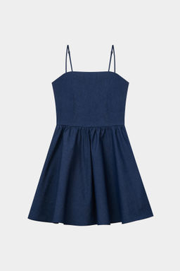 Платье мини из джинсы на бретелях - Mollis фото 5