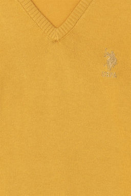 U. S. Polo Assn / Базовый свитер горчичного цвета для мальчика - U.s. polo assn фото 3