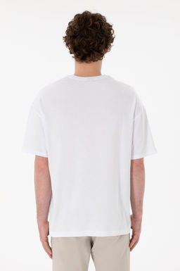 Erkek Oversize Fit Bisiklet Yaka Beyaz Ti__rt Sepette S_rpriz _ndirim - U.s. polo assn фото 6