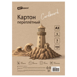 Картон переплетный ArtSpace А3 5л., толщина 3мм (Пк5_06582) в пакете