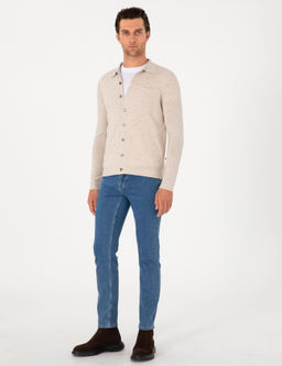 Bej Regular Fit Y_n Kar___ml_ Triko H_rka - Cacharel фото 4