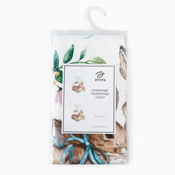 Набор полотенец Этель С праздником Пасхи (Кролики) 2 шт., 100% хлопок  фото 8