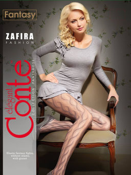 Колготки фантазийные CONTE ZAFIRA bianco