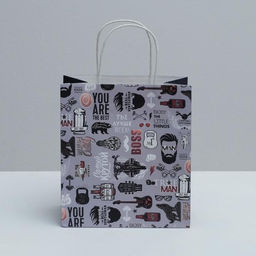 Цена за 2 шт. Пакет подарочный крафтовый, упаковка, Крутой, 22?25?12 см