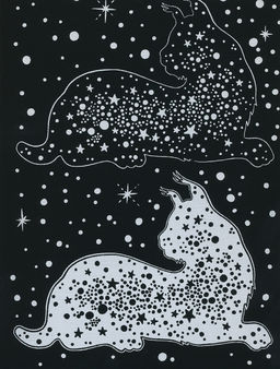 Hobbius GHPS-04 Набор для творчества Гравюра-блокнот 10 x 14 см Космические животные  фото 10