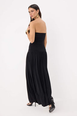 Siyah Dantel Detayl? Maxi Orme Abiye & Mezuniyet Elbisesi TPRSS26AE00136 - Trendyolmilla фото 4