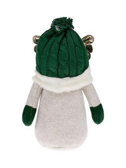 Фигура текстиль «Гном лосяш в зелёном» 33×12×18 см, 1 LED, от батареек AG13×3, свечение тёплое белое