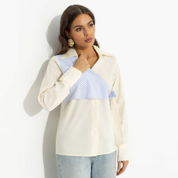 Рубашка из хлопка, Модная цель (желтая) - Charutti фото 8